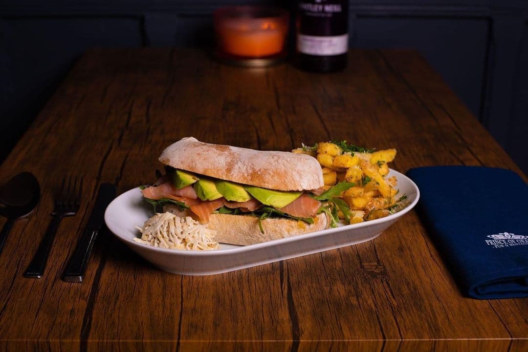 Sandwich with fries